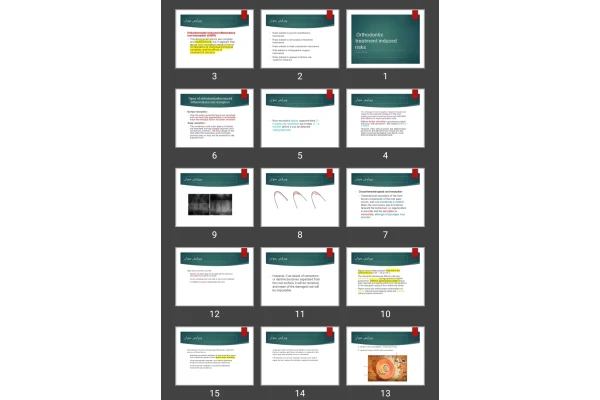 پاورپوینت Orthodontic treatment induced risks