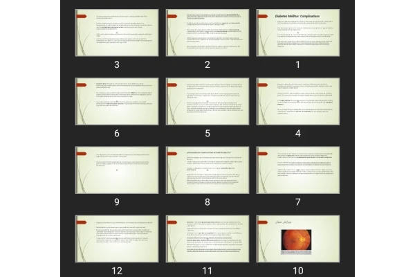 پاورپوینت Diabetes Mellitus: Complications
