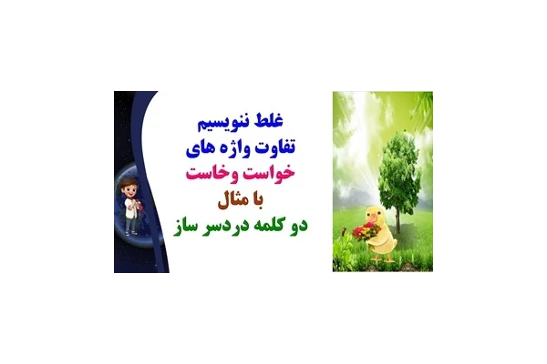 غلط ننویسیم تفاوت واژه های خواست وخاست با مثال دو کلمه دردسر ساز