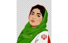 png دخترایرانی و پرچم ایران