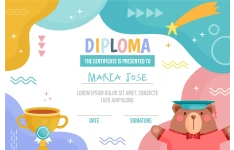 سرتیفیکیت رنگی با تم خرسی