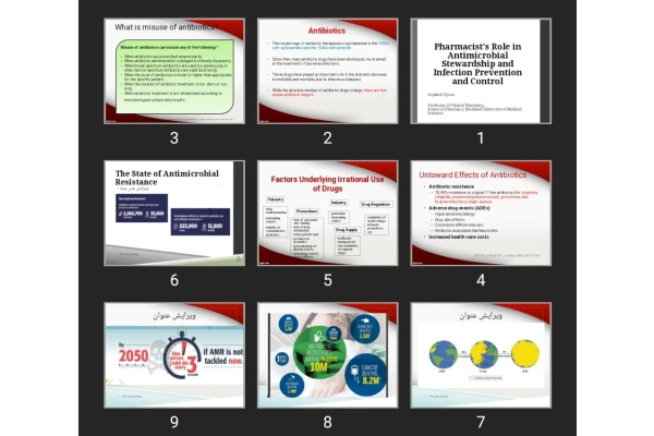 پاورپوینت Pharmacist’s Role in Antimicrobial Stewardship and Infection Prevention and Control