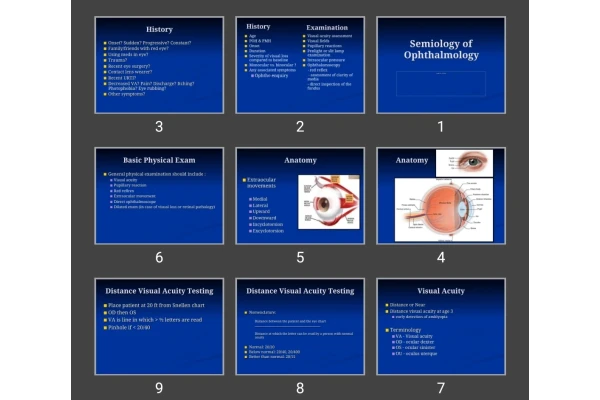 پاورپوینت Semiology of Ophthalmology