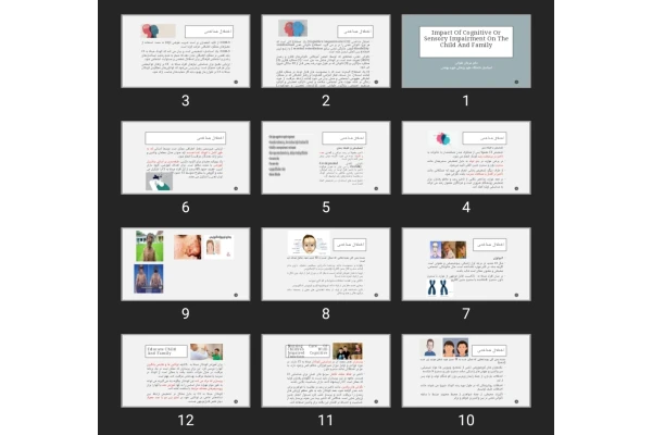 پاورپوینت مراقبت خانواده محور از کودک دارای نیاز های ویژه Impact Of Cognitive Or Sensory Impairment On The Child And Family