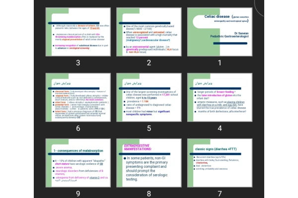 پاورپوینت Celiac disease (gluten-sensitive enteropathy and nontropical sprue)