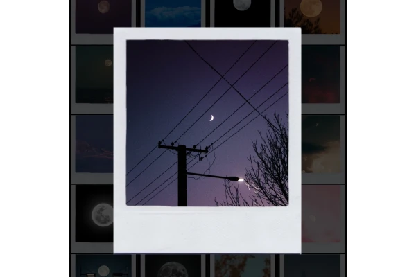 پک 70 عددی عکس پولاروید تم ماه بدون پس زمینه با کیفیت بالا آماده چاپ برای استفاده ی مختلف