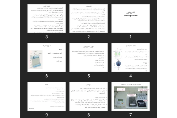 پاورپوینت الکتروفورز Electrophoresis
