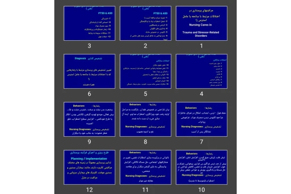 پاورپوینت مراقبت های پرستاری در اختلالات مرتبط با سانحه یا عامل استرس زا