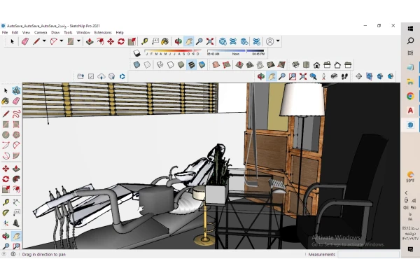 پروژه SketchUp مطب دندان پزشکی