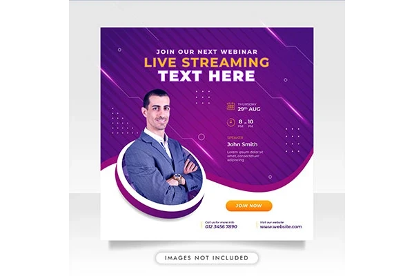 قالب پست اینستاگرام رنگ صورتی