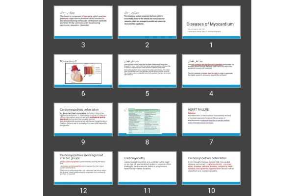 پاورپوینت کاردیومیوپاتی Diseases of Myocardium