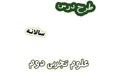 طرح درس سالانه علوم تجربی دوم دبستان، برنامه تدریس سالیانه