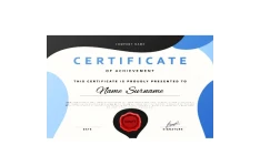 طرح گواهینامه رنگ آبی