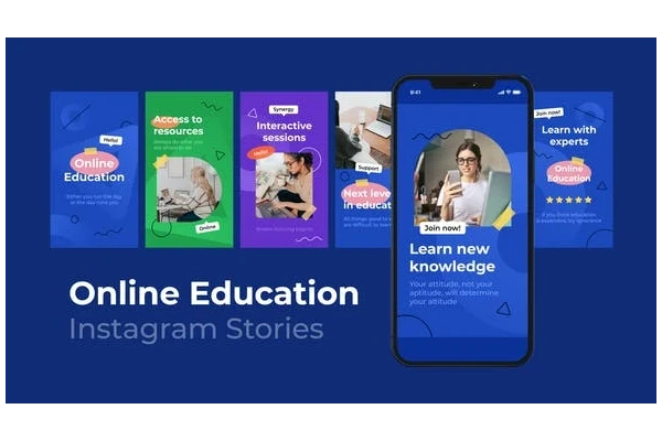 پروژه آماده افترافکت : استوری اینستاگرام تدریس و آموزش Education Instagram Stories