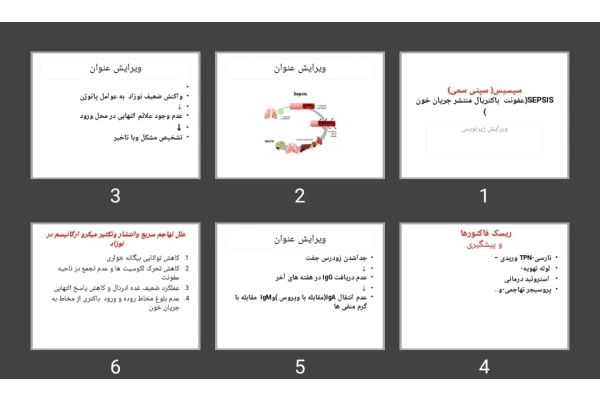 پاورپوینت سپسیس (سپتی سمی) SEPSIS (عفونت باکتریال منتشر جریان خون)
