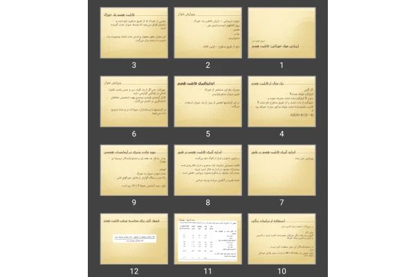 پاورپوینت ارزیابی مواد خوراکی / قابلیت هضم