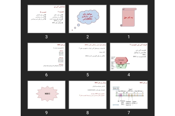 پاورپوینت مولکول های اصلی سازگاری بافتی (MHC)