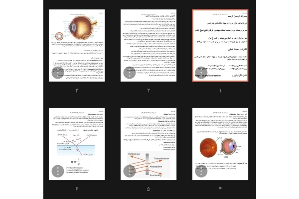 جزوه نور و آناتومی چشم و شروع لیزر