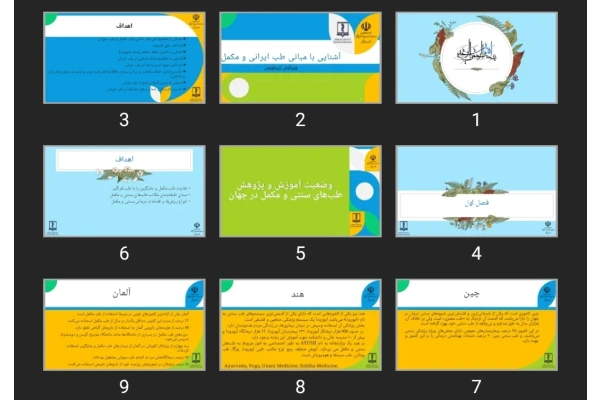 پاورپوینت وضعیت آموزش و پژوهش طب‌های سنتی و مکمل در جهان