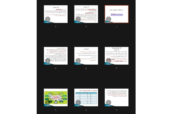 جزوه درس دانش خانواده و جمعیت مبحث سیر تحولات جمعیتی در ایران