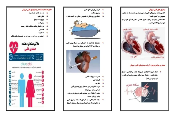 پمفلت آموزشی خودمراقبتی در بیماران قلبی و عروقی