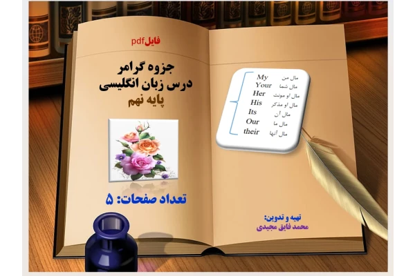 توضیحات:    فایلpdf  جزوه گرامر  درس زبان انگلیسی  پایه نهم   تعداد صفحات:5