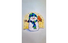 فایل نقاشی فانتزی آدم برفی با مدادرنگی