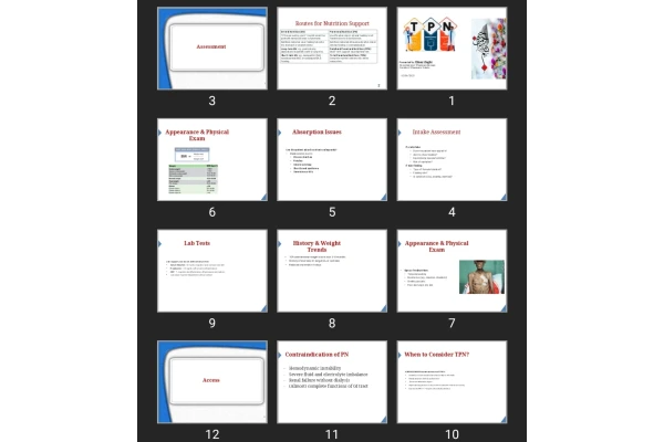 پاورپوینت TPN (Total Parenteral Nutrition)