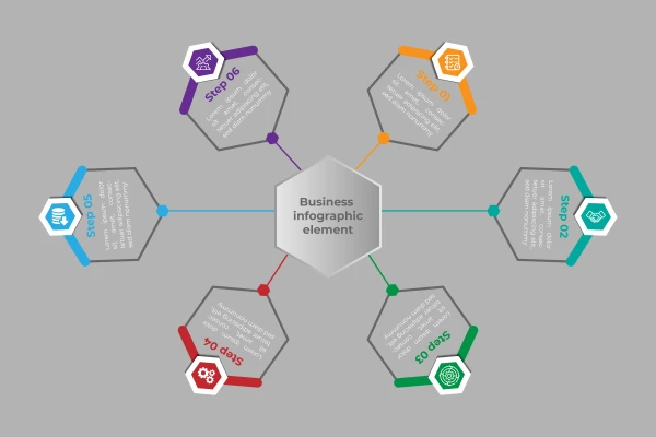 اینفوگرافیک مراحل انجام کار و تحقیقات