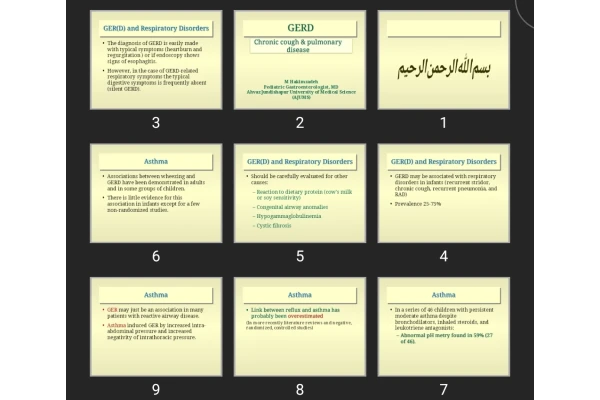 پاورپوینت Chronic cough & pulmonary disease