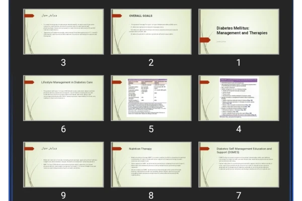 پاورپوینت Diabetes Mellitus: Management and Therapies