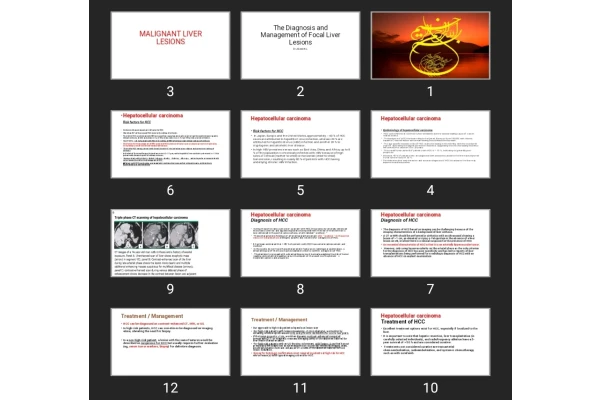 پاورپوینت The Diagnosis and Management of Focal Liver Lesions