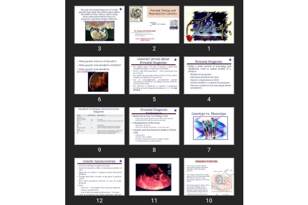 پاورپوینت  Prenatal testing and reproductive Genetics