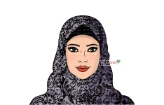 فایل وکتور حجاب و شال و روسری و زن محجبه ایرانی