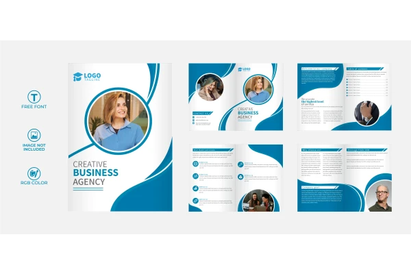 کاتالوگ شرکتی رنگ آبی