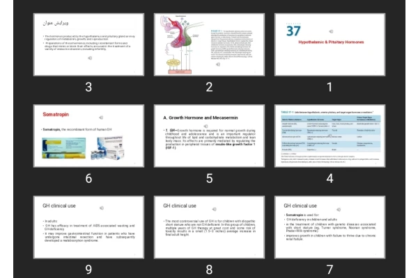 پاورپوینت Hypothalamic & Pituitary Hormones