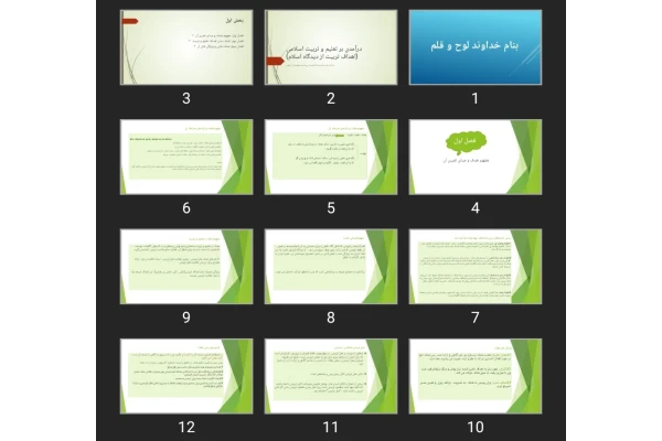 پاورپوینت درآمدی بر تعلیم و تربیت اسلامی (اهداف تربیت از دیدگاه اسلام)