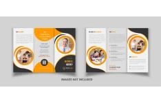 بروشور سه لت شرکتی نارنج رنگ