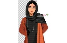 png طرح  زن ایرانی باحجاب اسلامی