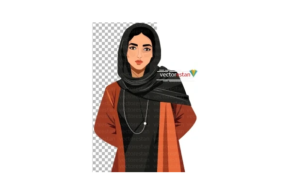 png طرح  زن ایرانی باحجاب اسلامی