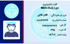 فایل پی اس دی کارت دانشپذیری دوره MBA دانشگاه تهران لایه باز قابل ویرایش