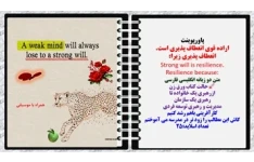 پاورپوینت اراده قوی انعطاف پذیری است. انعطاف پذیری زیرا: Strong will is resilience. Resilience because: