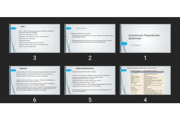 پاورپوینت Autoimmune Polyendocrine Syndromes