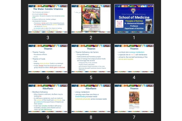پاورپوینت Principles of Nutrition (the vitamins)