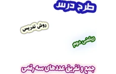 طرح درس و روش تدریس ریاضی دوم، فصل6: جمع و تفریق عددهای سه رقمی