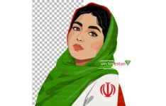 png دخترایرانی و پرچم ایران