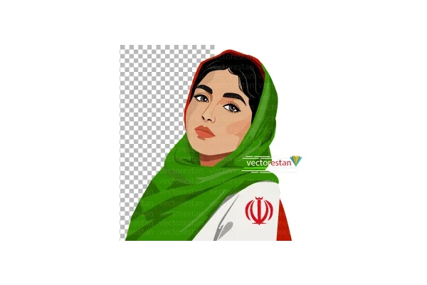 png دخترایرانی و پرچم ایران