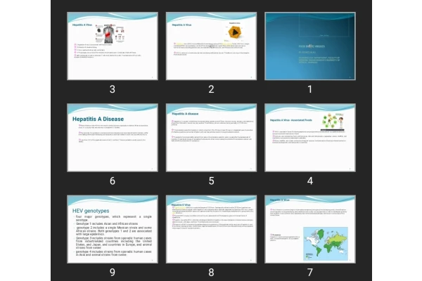 پاورپوینت ویروس های گوارشی Food borne viruses