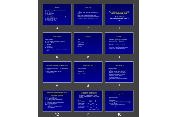 پاورپوینت Assessment of a patient with acute abdominal pain