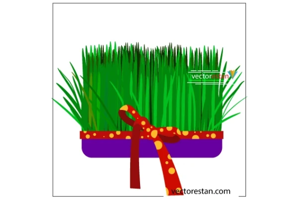 طراحی سبزه نوروز بصورت وکتور